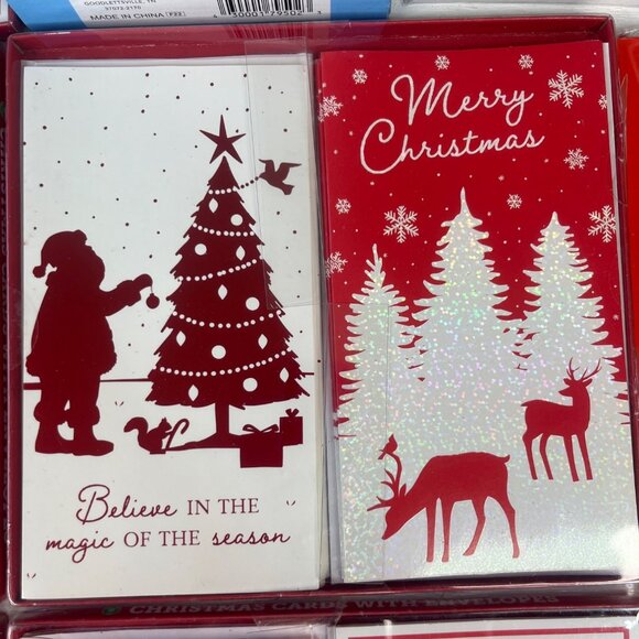 Assorted Christmas Cards With Envelopes New Holiday - Picture 4 of 7